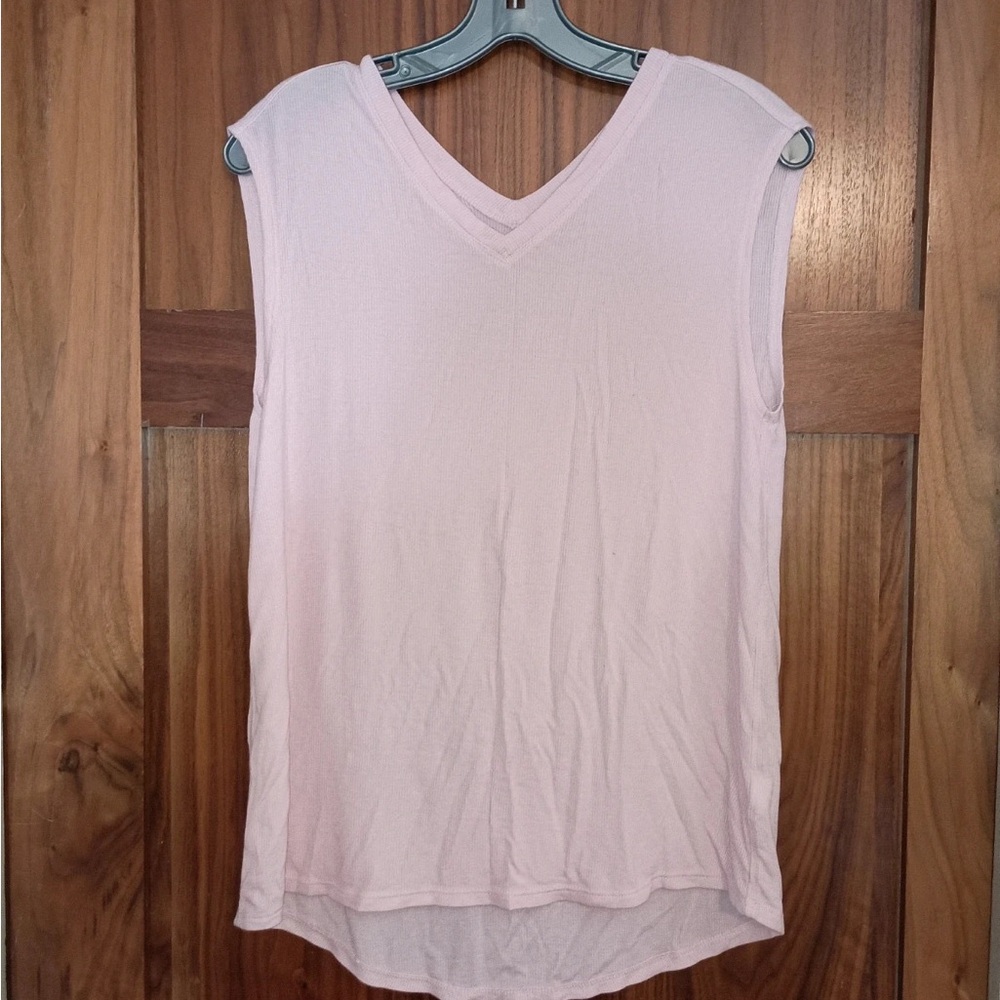 Pink soft sleeveless shirt